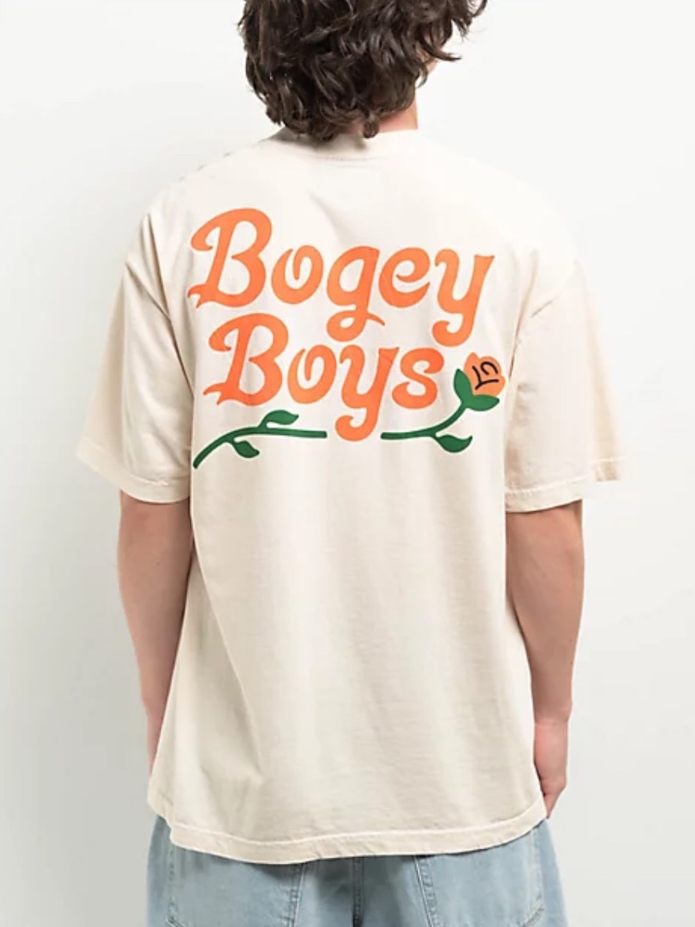Bogey Boys Rose Cream T-Shirt Short Sleeve Graphic Streetwear Skater Macklemore